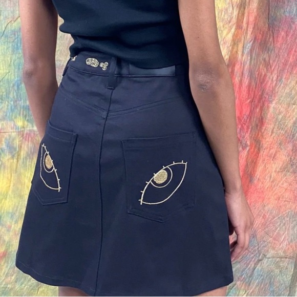 LAZY OAF x Laura Callaghan Eyes On My Butt Skirt - Picture 1 of 9